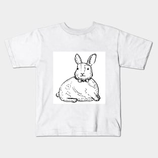 Easter bunny, rabbit, holiday. Hand drawn illustration sketch Kids T-Shirt